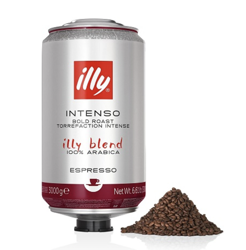 Illy Whole Bean Intenso 3 Kg Tin — Delizie Foods Illy Whole Bean Intenso 3 Kg Tin — Delizie Foods